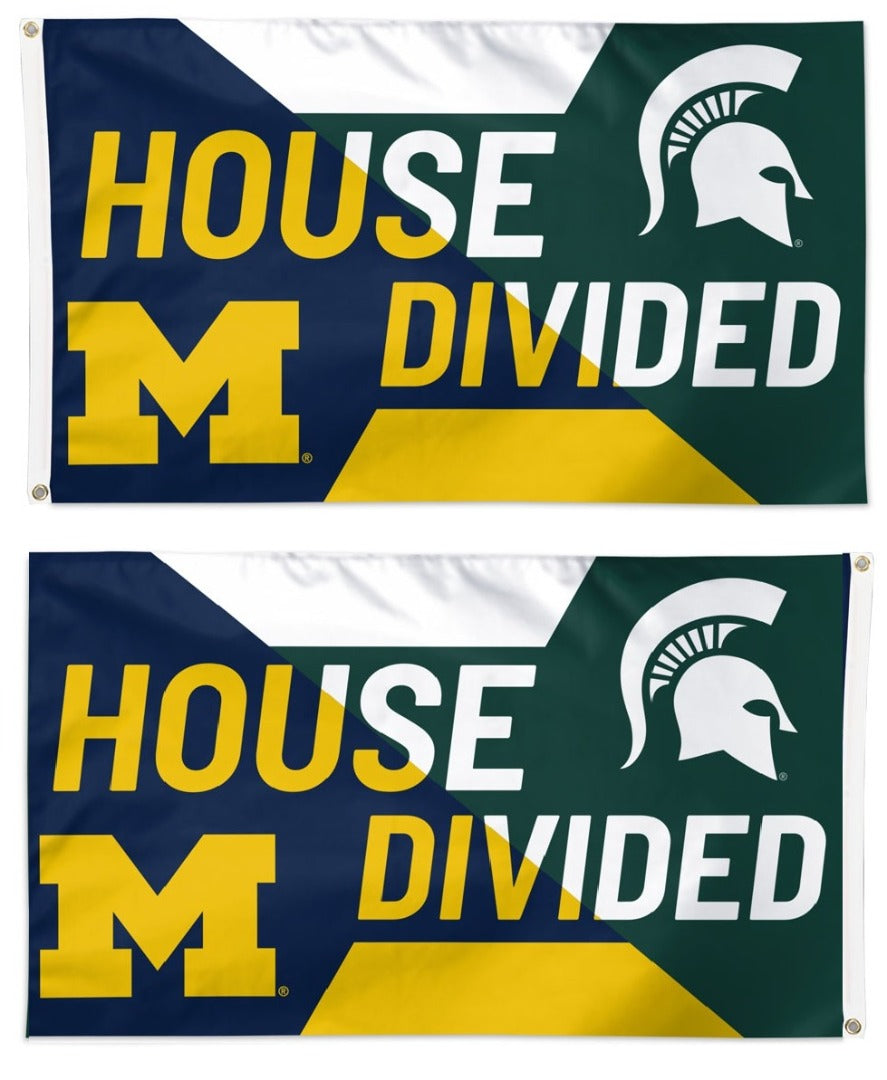Michigan State vs Michigan Flag 2 Sided heartlandflags