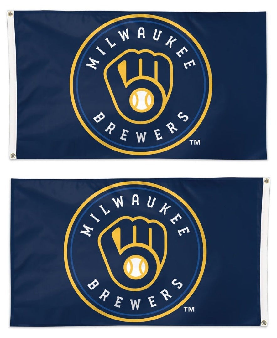 Milwaukee Brewers Flag 3x5 Logo 2 Sided heartlandflags