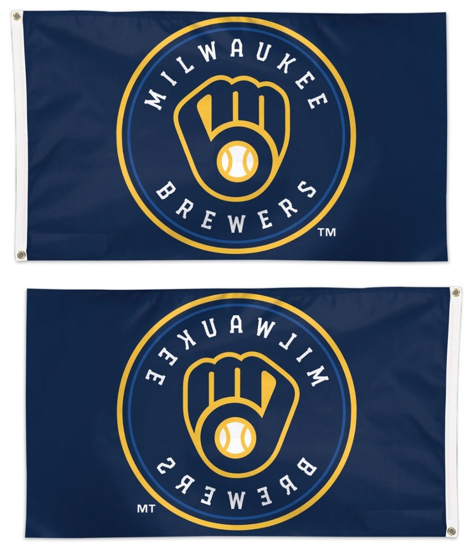 Milwaukee Brewers Flag 3x5 Primary Logo heartlandflags