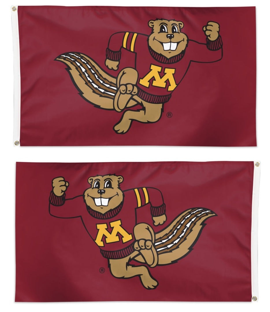 Minnesota Gophers Flag 3x5 Goldy heartlandflags