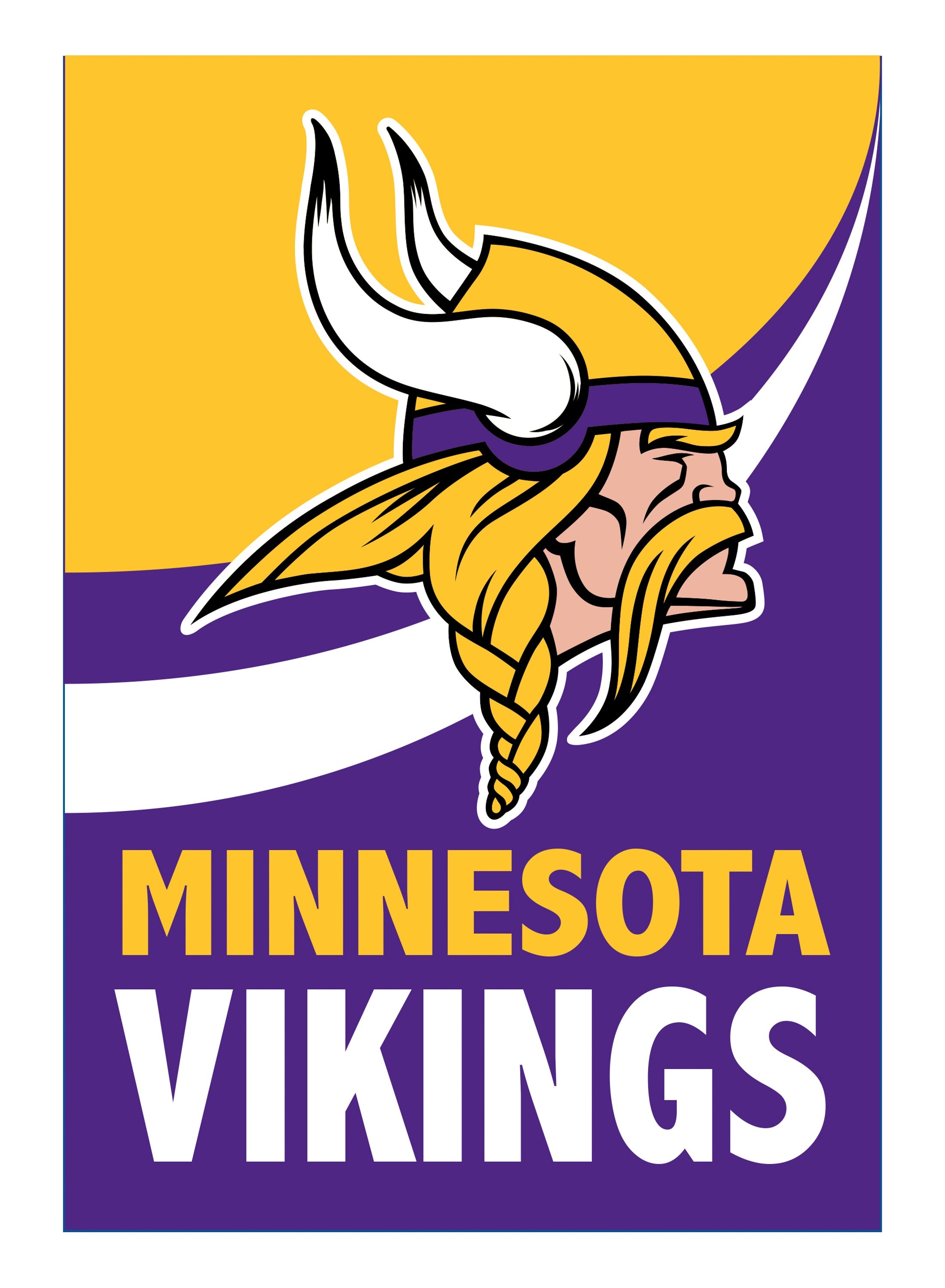 Bandiera Minnesota Vikings 60x90 Cm – Ufficiale NFL, Doppia Faccia, Con Occhielli, Poliestere Resistente - 3