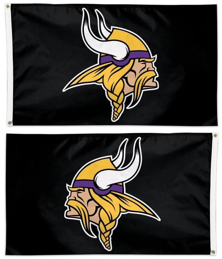 Minnesota Vikings Flag 3x5 Black heartlandflags