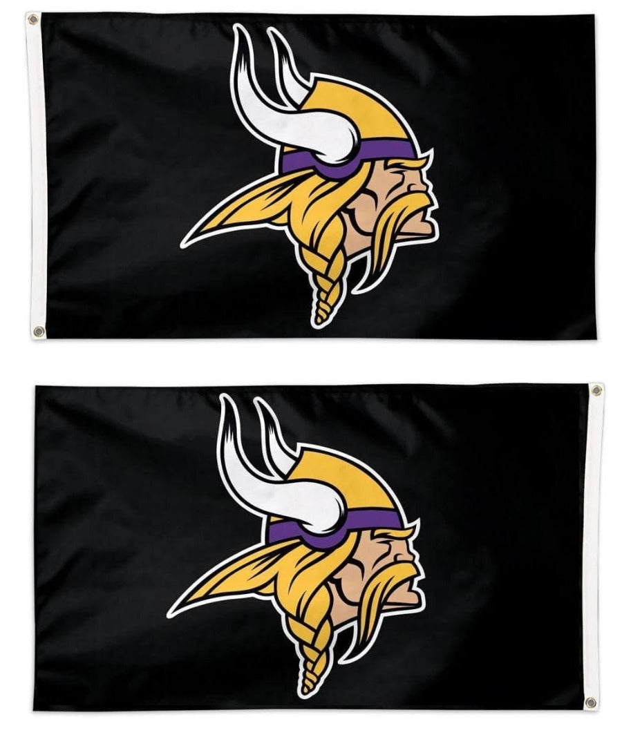 Minnesota Vikings Flag 3x5 Black 2 Sided heartlandflags