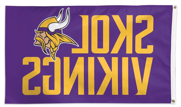 Minnesota Vikings Flag 3x5 SKOL Vikings heartlandflags