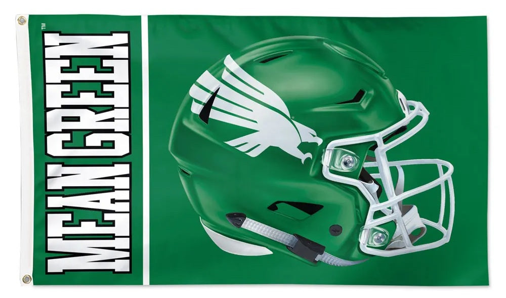 North Texas Mean Green Helmet 3x5 Flag heartlandflags
