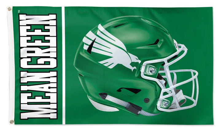 North Texas Mean Green Helmet 3x5 Flag heartlandflags