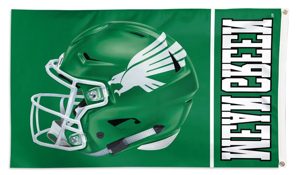 North Texas Mean Green Helmet 3x5 Flag heartlandflags