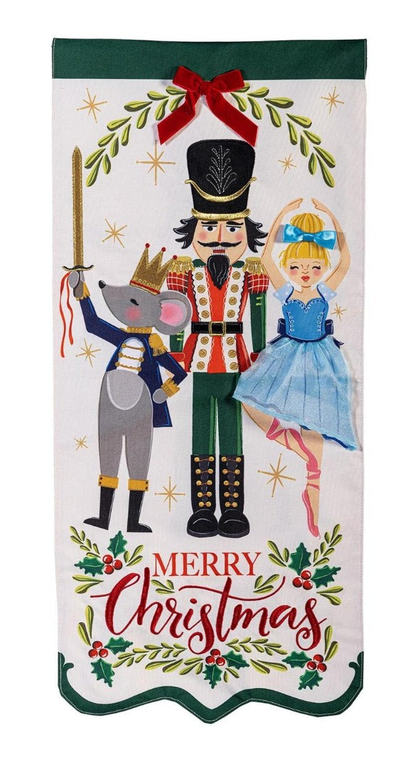 Nutcracker Christmas 2 Sided Long Garden Flag heartlandflags