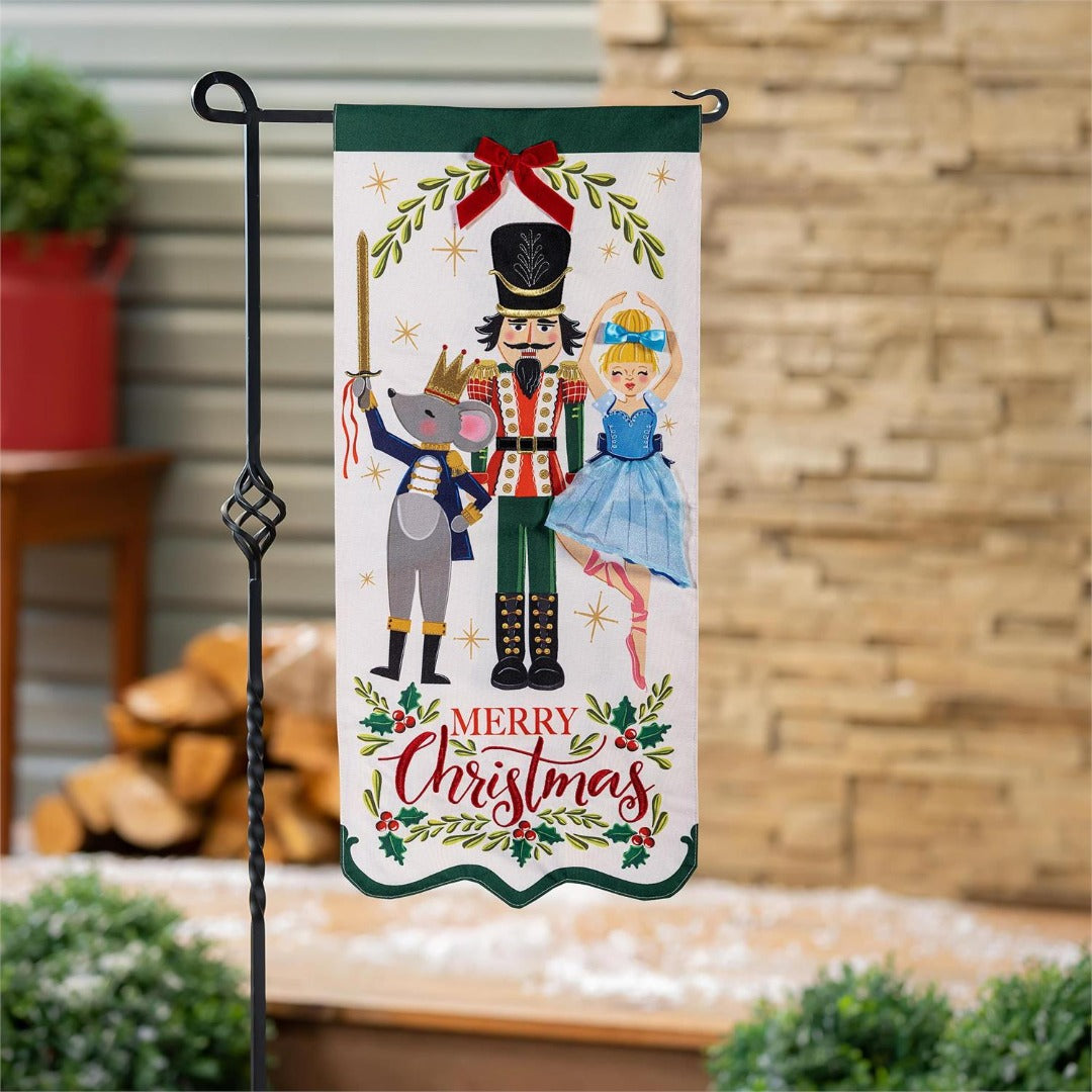 Nutcracker Christmas 2 Sided Long Garden Flag heartlandflags