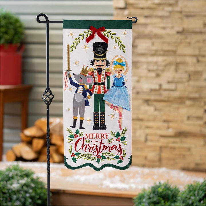 Nutcracker Christmas 2 Sided Long Garden Flag heartlandflags