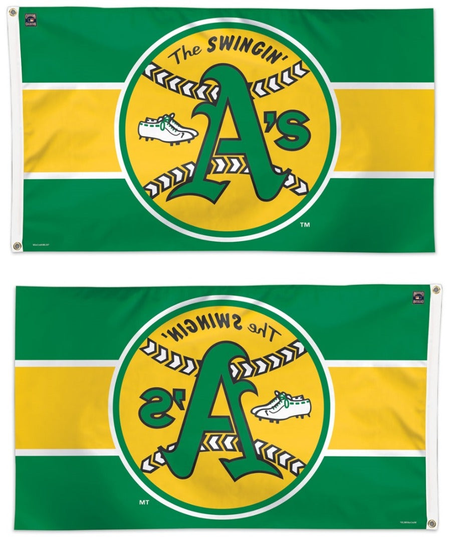 Oakland Athletics Flag 3x5 Retro Throwback The Swingin' A's heartlandflags