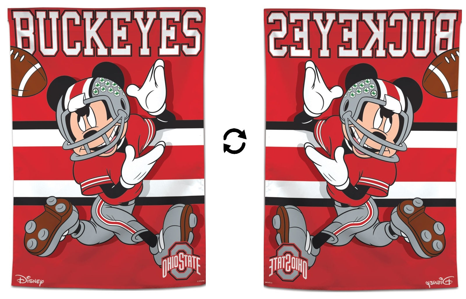 Ohio State Banner Mickey Mouse Football Flag