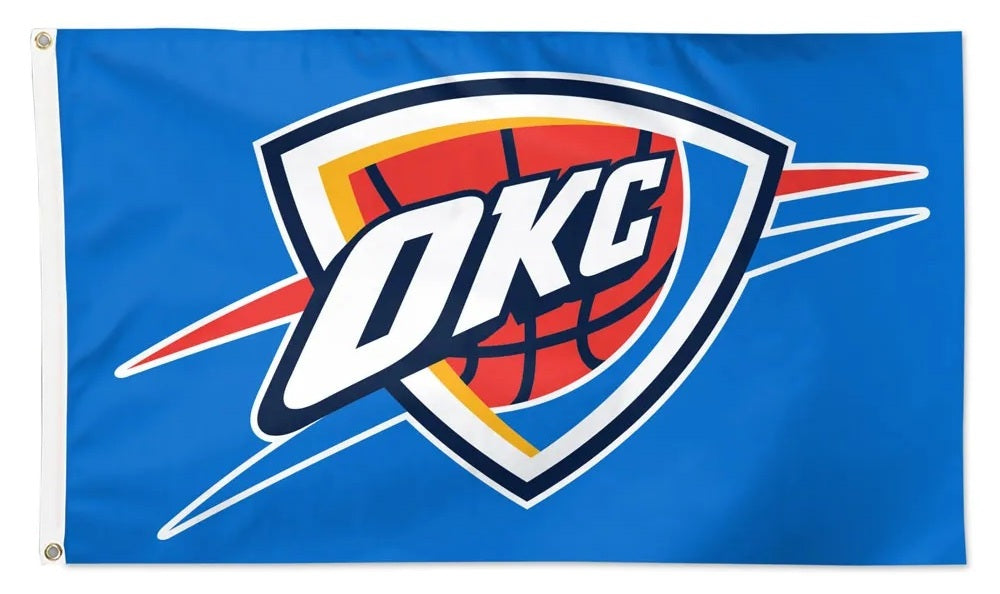 Oklahoma City 2 Sided Blue 3x5 Flag heartlandflags