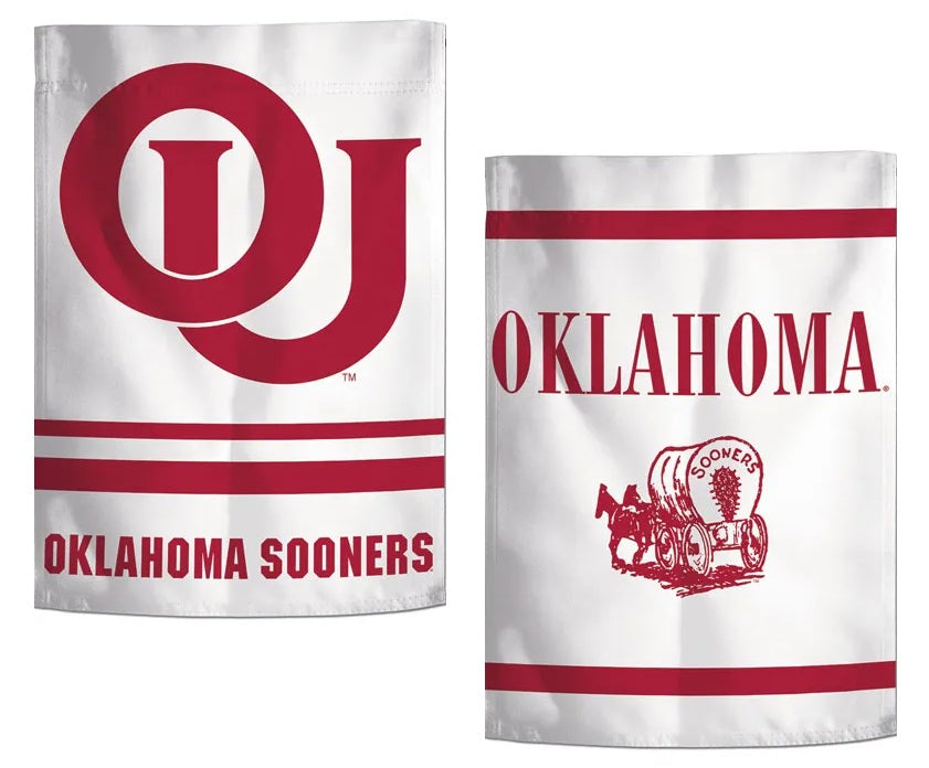 Oklahoma Sooners Garden Flag 2 Sided Vintage heartlandflags