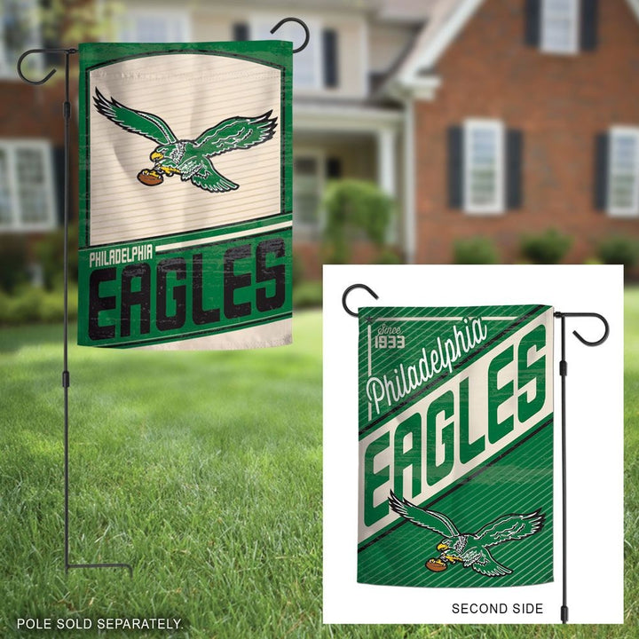 Philadelphia Eagles Garden Flag 2 Sided Retro Classic Logo heartlandflags