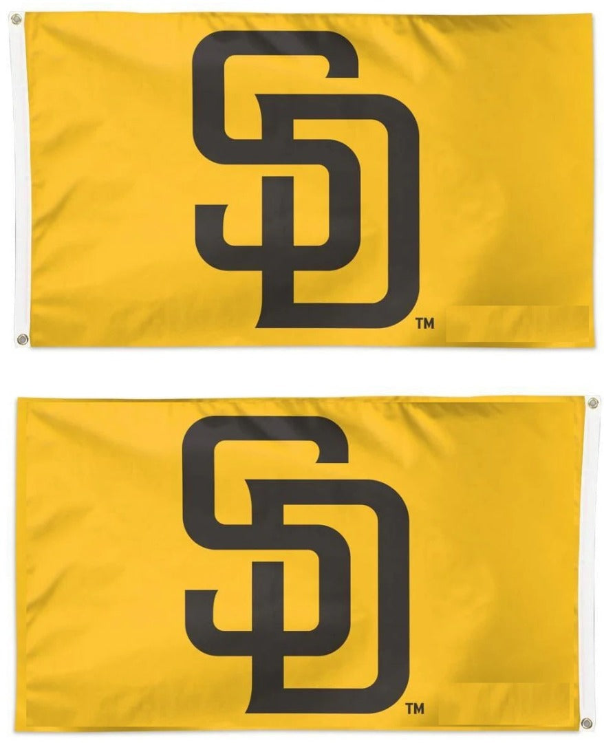 San Diego Padres Flag 3x5 SD Logo Yellow 2 Sided heartlandflags