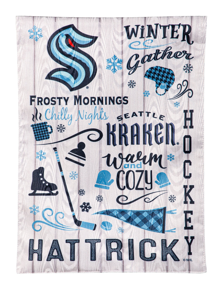 Seattle Kraken Seasonal 2 Sided Garden Flag heartlandflags