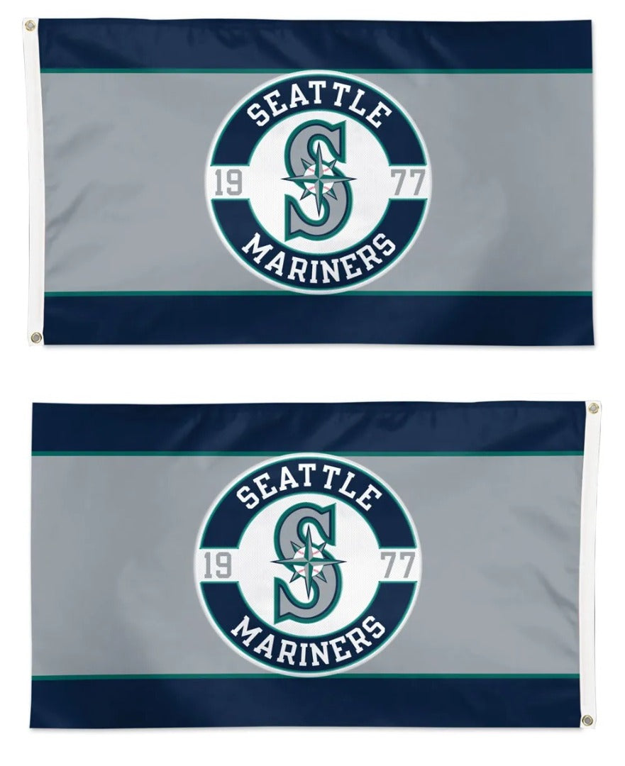 Seattle Mariners Embroidered Flag 2 Sided heartlandflags