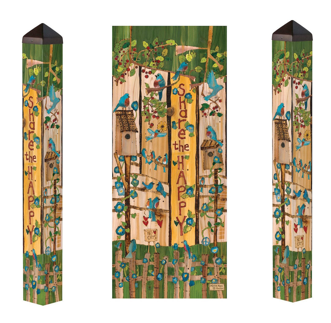 Share The Happy 40 Inch Art Pole heartlandflags