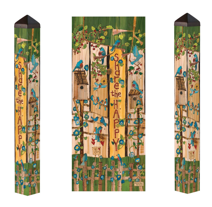 Share The Happy 40 Inch Art Pole heartlandflags