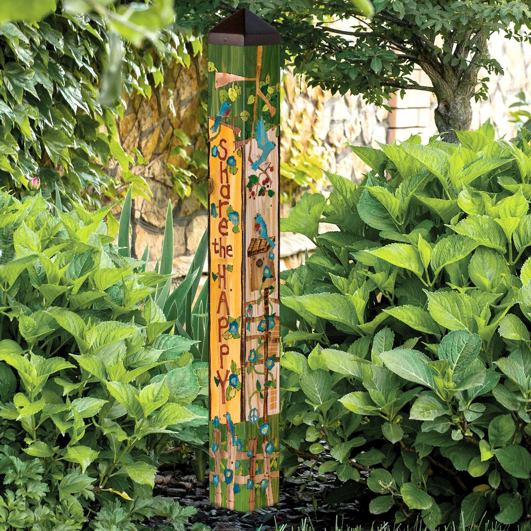 Share The Happy 40 Inch Art Pole heartlandflags