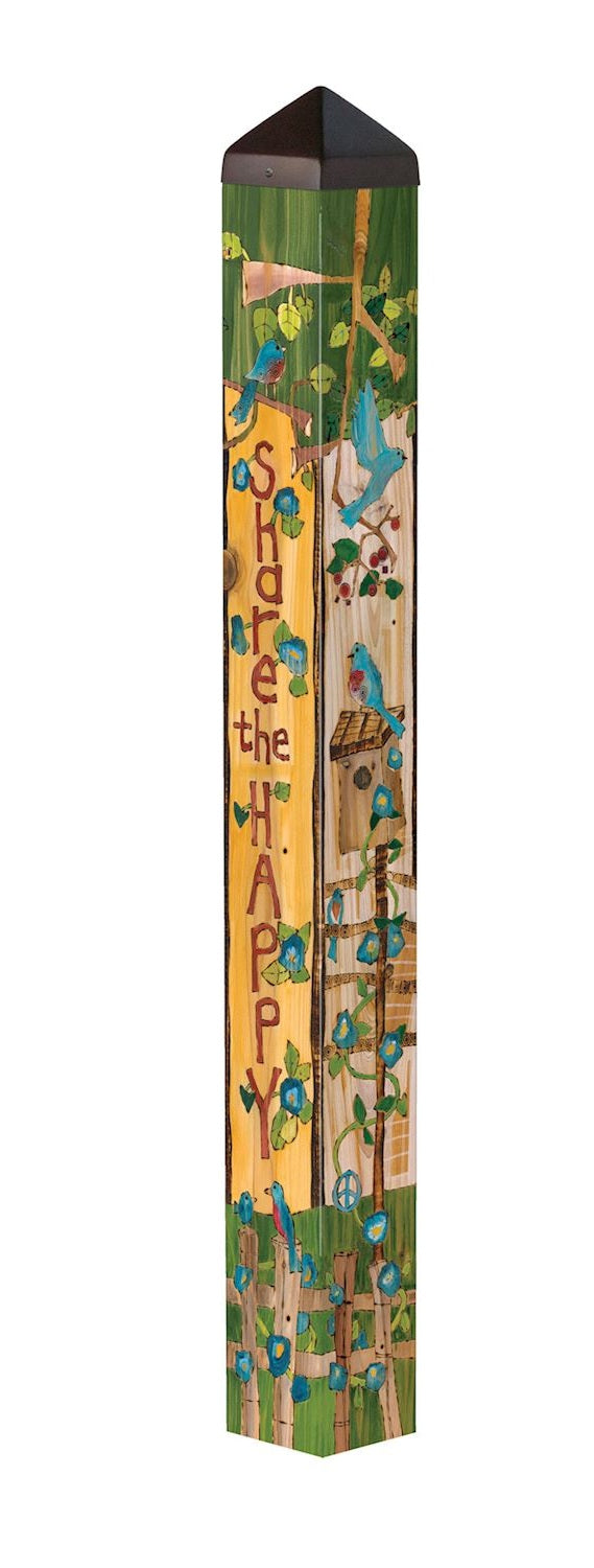 Share The Happy 40 Inch Art Pole heartlandflags