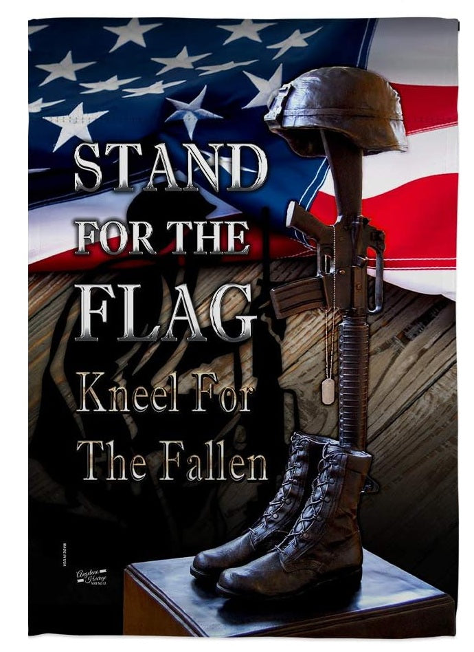 Stand For The Flag 2 Sided Garden Flag heartlandflags