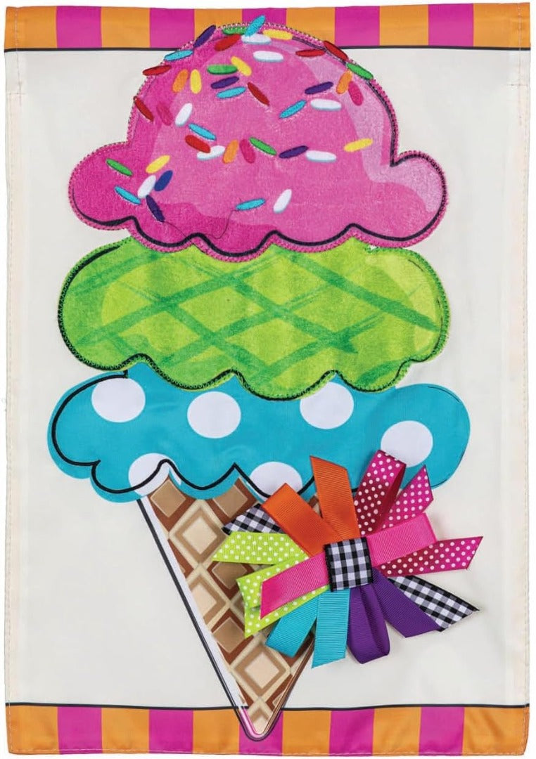 Sweet Summer Ice Cream 2 Sided heartlandflags