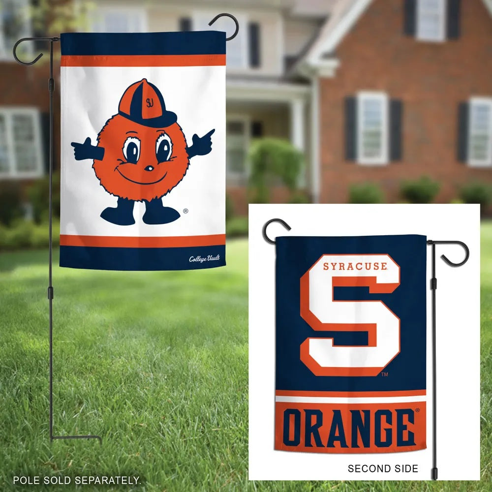 Syracuse Garden Flag 2 Sided Orange Vintage Classic Logo heartlandflags