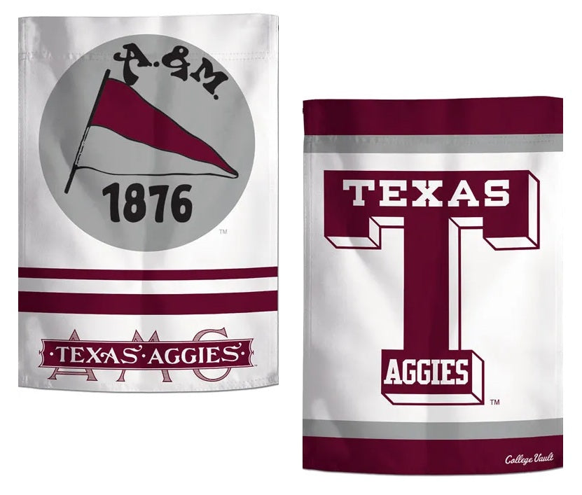 Texas A&M Garden College Vault 2 Sided Garden Flag heartlandflags