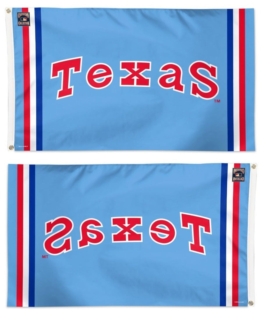 Texas Rangers Flag 3x5 Wordmark heartlandflags