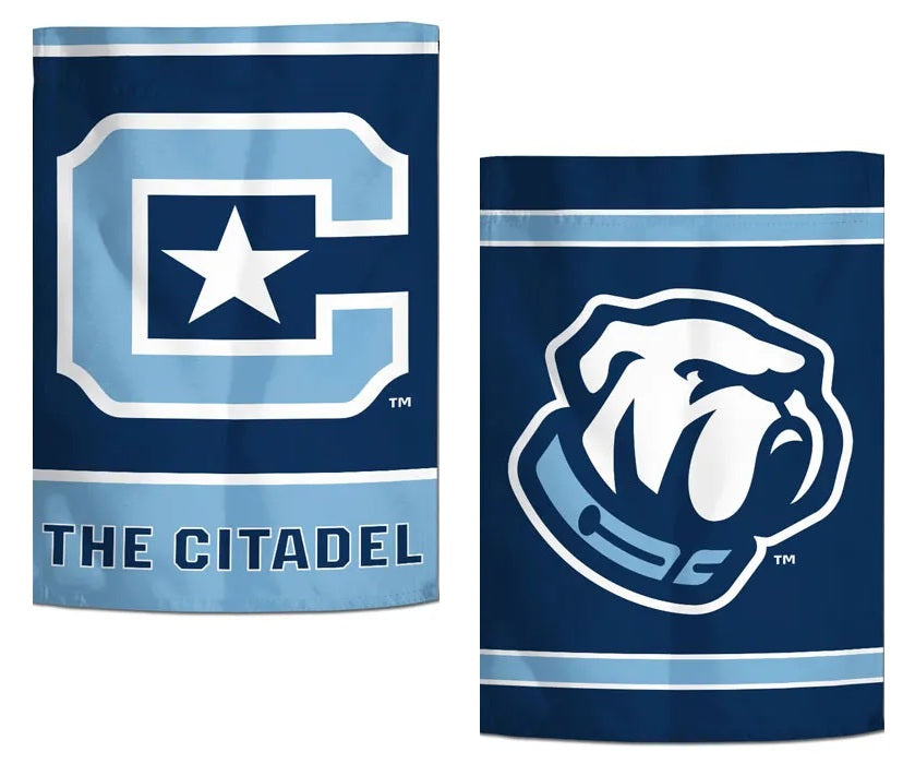 The Citadel Garden Flag 2 Sided Logo heartlandflags