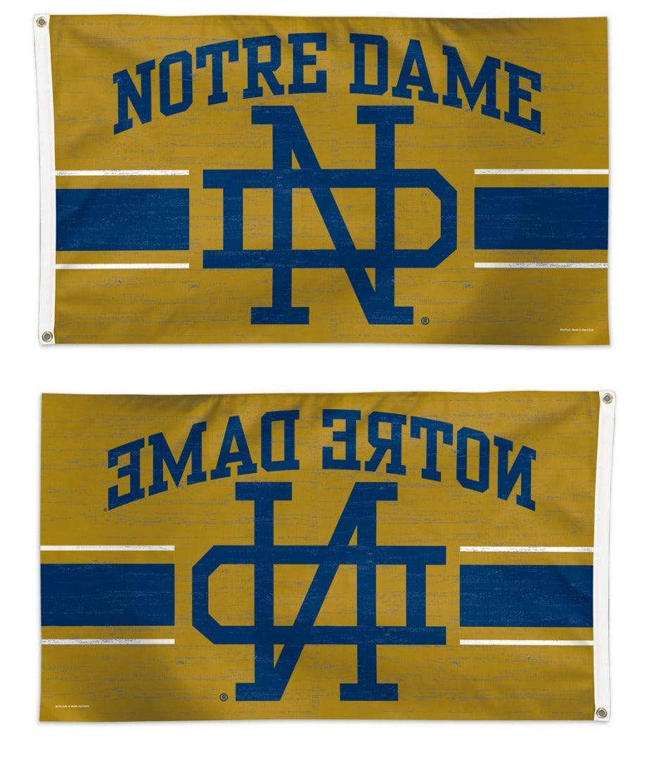 University of Notre Dame Flag 3x5 Vault ND On Gold heartlandflags