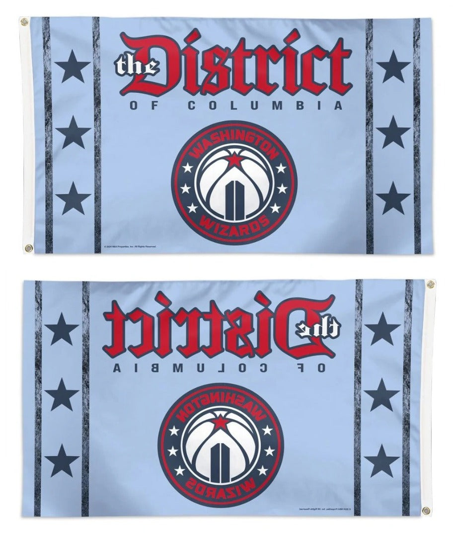 Bandiera Da Giardino Washington Wizards Con Supporto In Acciaio - 31,8x45,7 Cm - Decorazione Ufficiale Per Tifosi