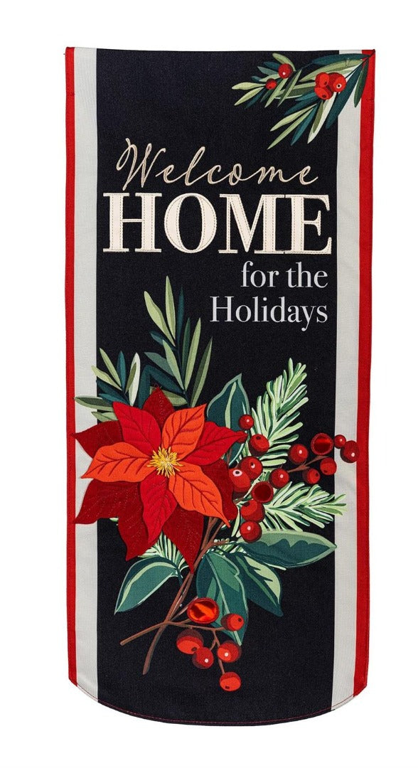 Welcome Home For The Holidays 2 Sided Long Garden Flag heartlandflags