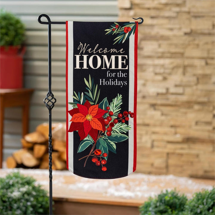 Welcome Home For The Holidays 2 Sided Long Garden Flag heartlandflags