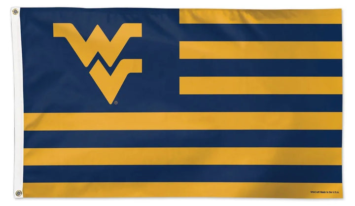 West Virginia Mountaineers Flag 3x5 Americana Striped heartlandflags