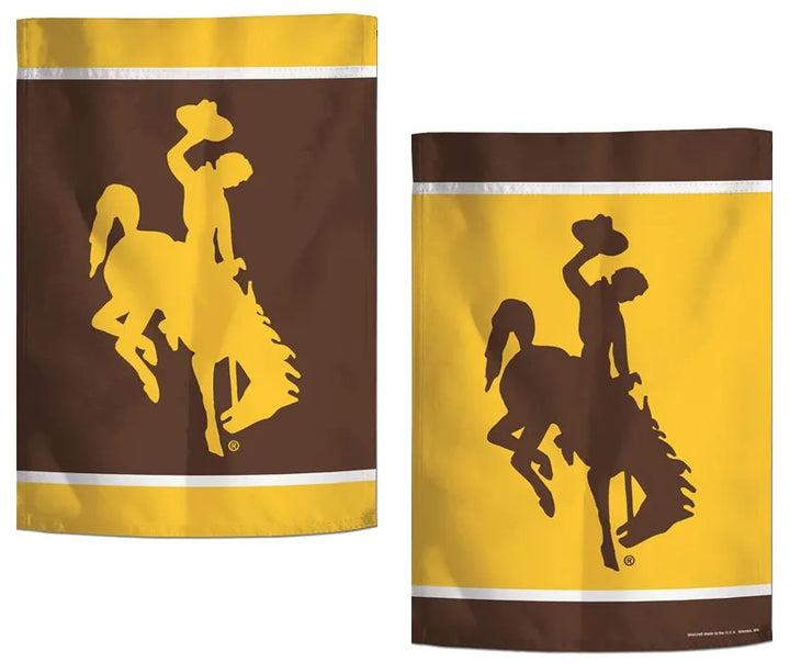 Wyoming Cowboys Garden Flag 2 Sided Logo heartlandflags