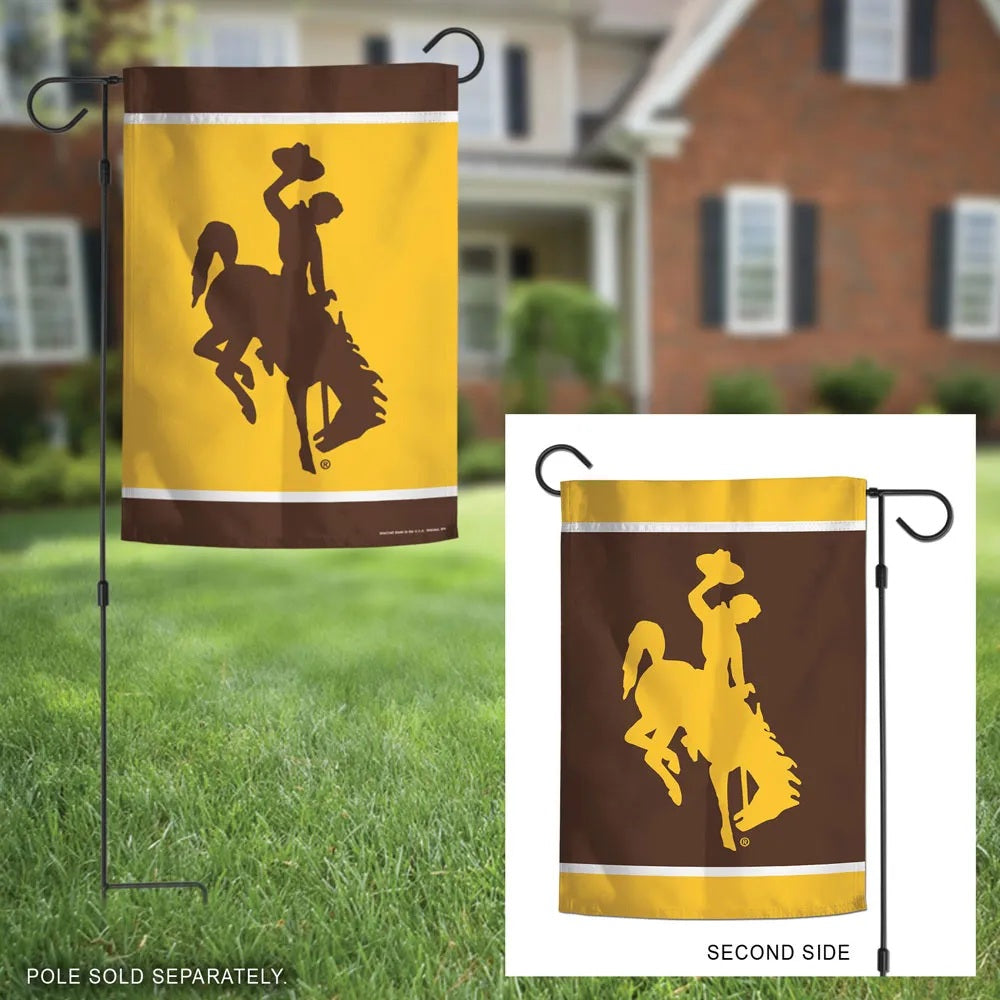 Wyoming Cowboys Garden Flag 2 Sided Logo heartlandflags