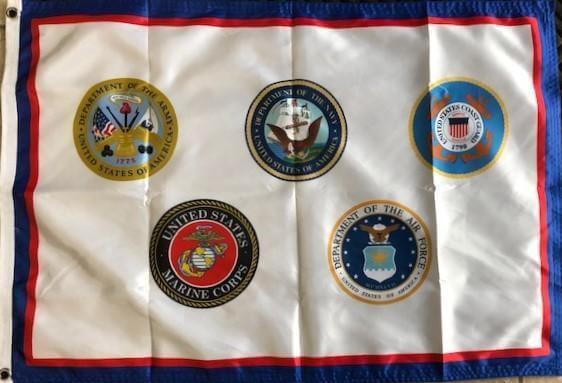 All Military Branches Logo Flag 2 Sided - All Sizes 502963 Heartland Flags