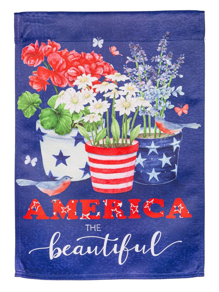 America The Beautiful Patriotic Garden Flag 2 Sided 14S11306 Heartland Flags