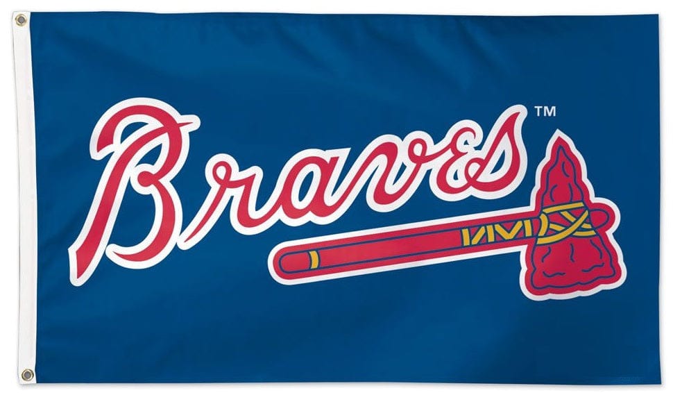 Atlanta Braves Flag 2x3 Logo 2 Sided 62015B Heartland Flags