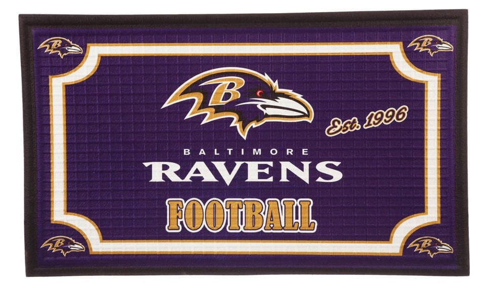 Baltimore Ravens Door Mat Embossed Football Floor 41EM3802 Heartland Flags