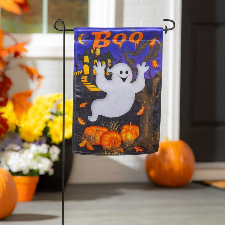 Boo Ghost Halloween Garden Flag 2 Sided 14LU11004 Heartland Flags