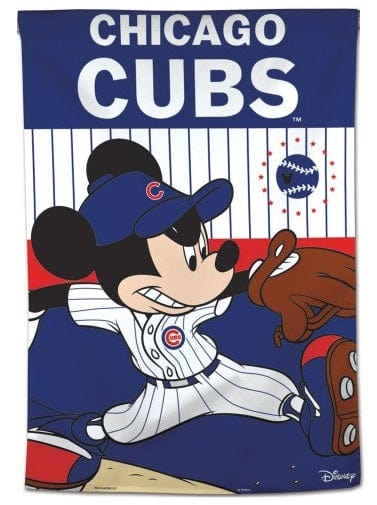 Chicago Cubs Banner Mickey Mouse Flag 88037118 Heartland Flags