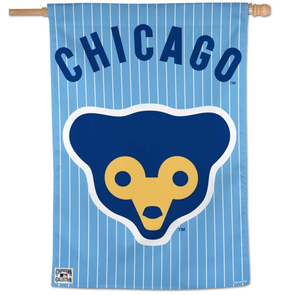 Chicago Cubs Banner Pinstripe Throwback Logo