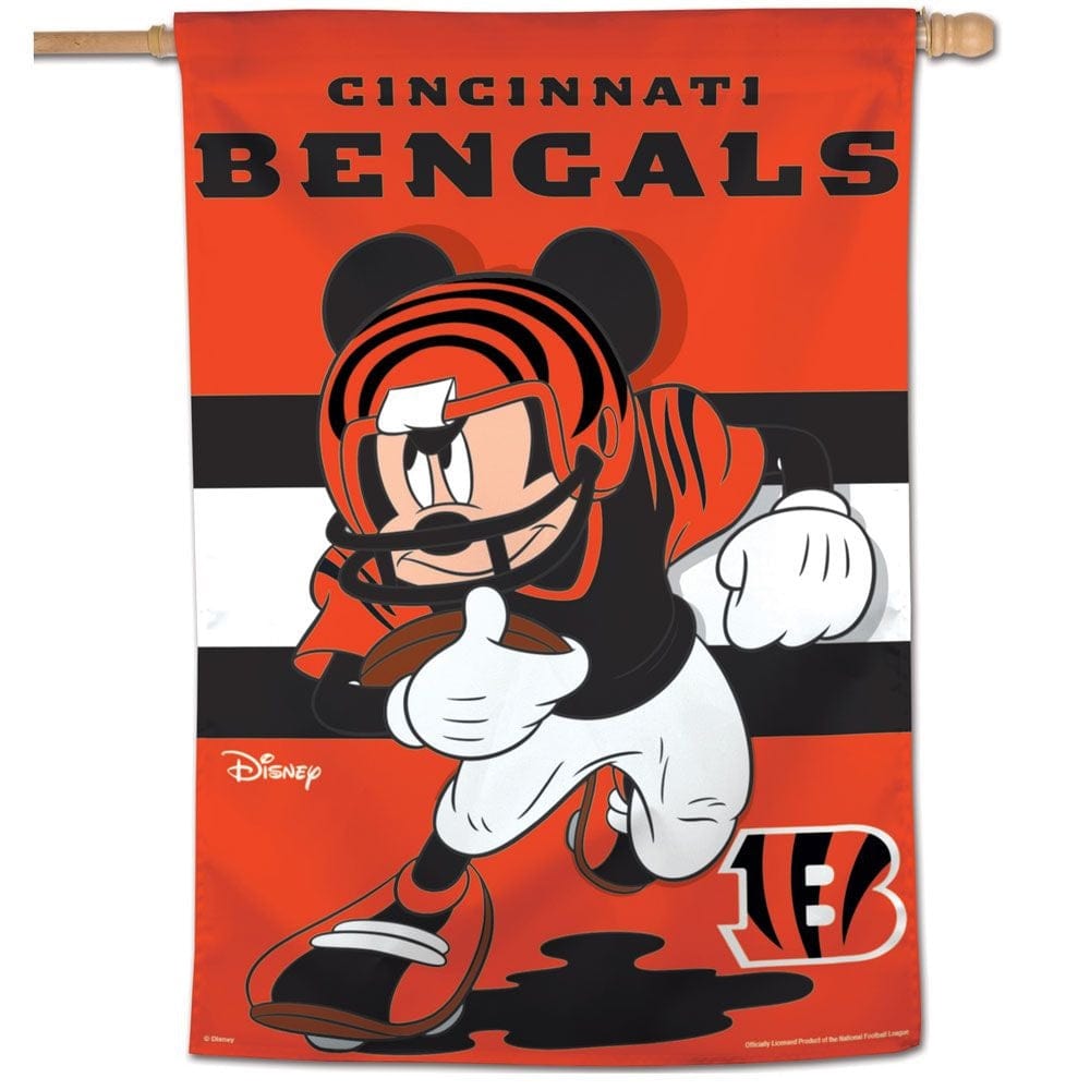 Cincinnati Bengals Flag Mickey Mouse Football House Banner 71271117 Heartland Flags