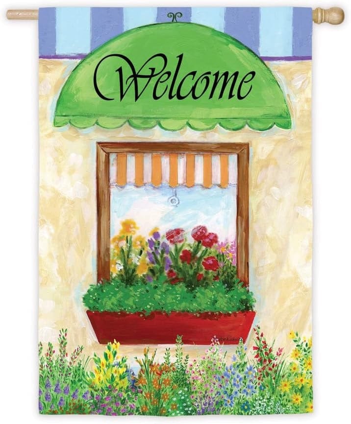 Fresh Flowers Banner 2 Sided Summer House Flag 13S2864 Heartland Flags