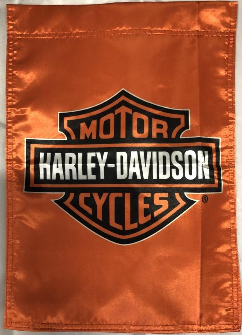 Harley Davidson Banner 2 Sided Orange House Flag 278889 Heartland Flags