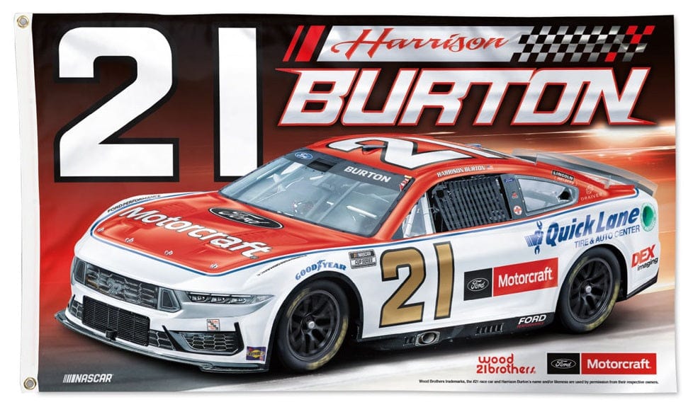 Harrison Burton Flag 3x5 Ford Race Car 2024 46255324 Heartland Flags